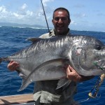 GT Popper Casting on Bite Me Gamefishing Charter, Fiji