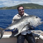 GT Popper Casting on Bite Me Gamefishing Charter, Fiji