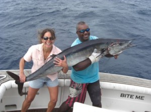 Wahoo taken aboard Bite Me